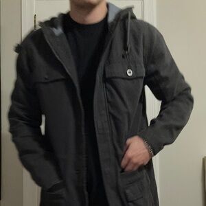 Vans Black Military Field Coat with Hood